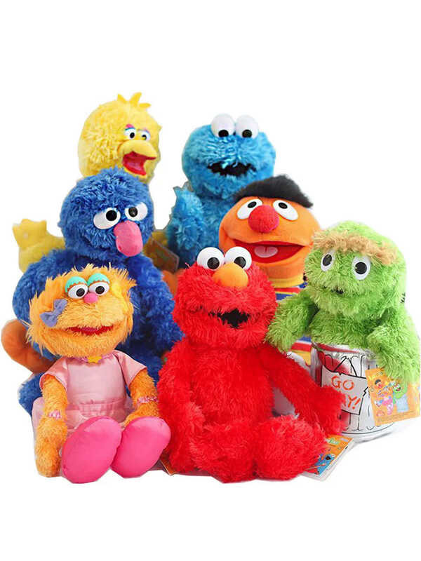 Hand Sesame Street Pup Plush Doll Elmo Cookie Monster Big Bird Oscar ...