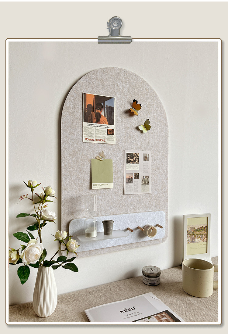 Bulletin Board Photo Wall Message Wall Perforation-Free Arch Shelf Hook ...