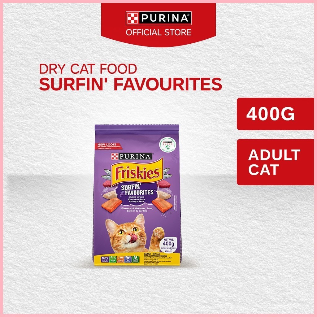 ⊕ PURINA FRISKIES Surfin' Turfin' | Adult Dry Cat Food - 400g | Shopee ...