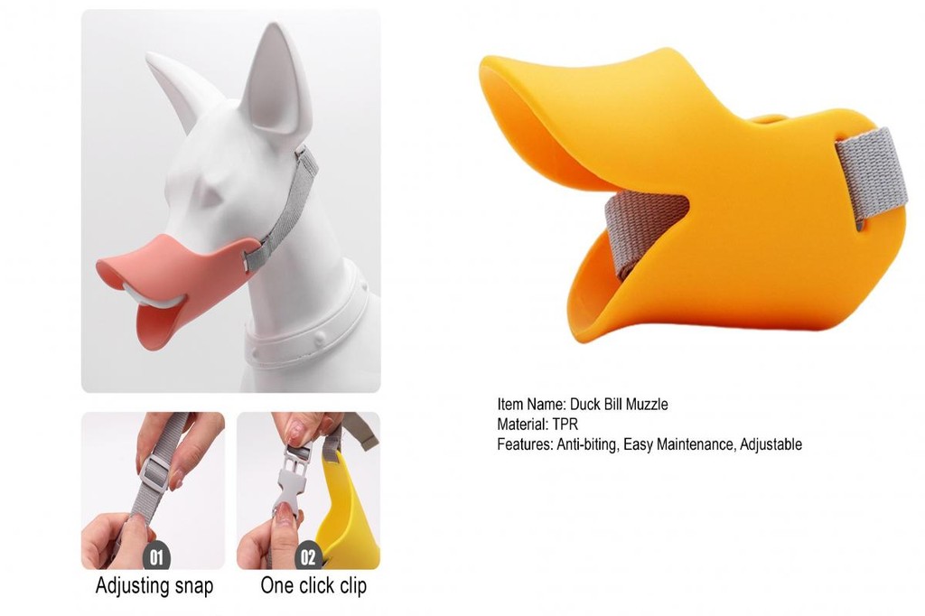 Dog Muzzle Silicone Cute Duck Mouth Mask Muzzle Ba... - Grandado
