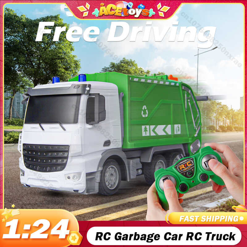 1:24 Garbage RC Truck Heavy Tractor Model Engineering Car Radio ...