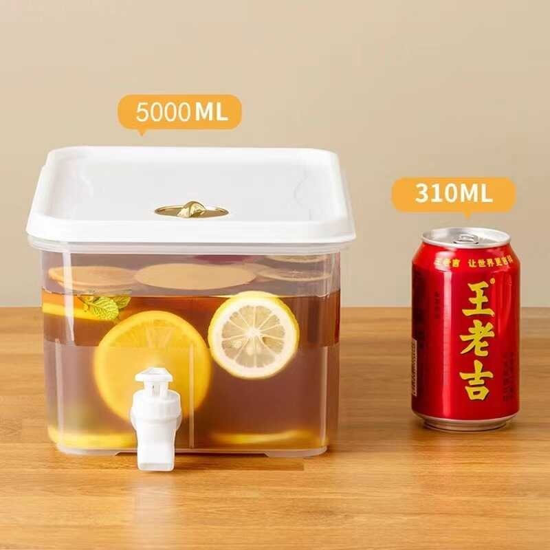 2C 5L Cold Bucket Na May Faucet Refrigerator Jug Dispenser Water Kettle ...