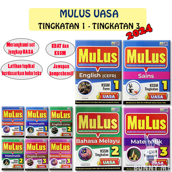 [BUNNY] 2024 Exercise Book: Smooth UASA KSSM (Level 1, Form 2, Form 3 ...