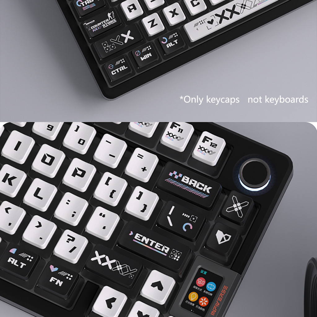 【PH STOCK】Print Stream Keycap Light Transmission OEM Height 122 Keys ...