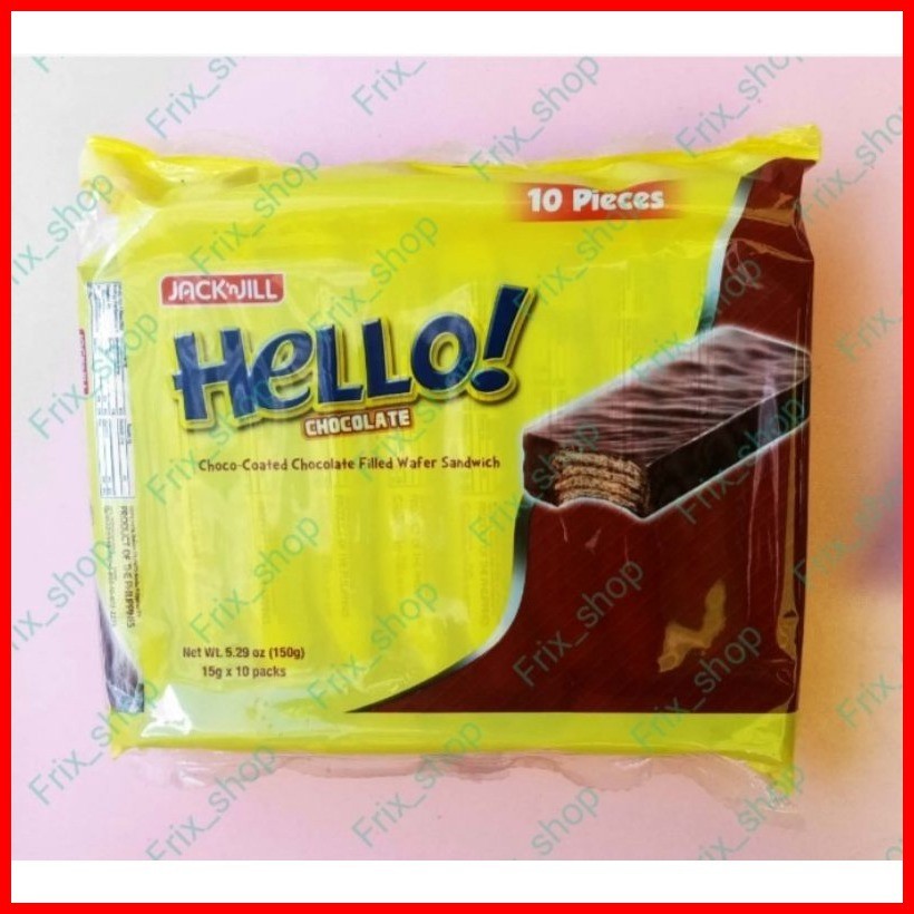 Hello Chocolate Wafer Sandwich 15g x 10's | Shopee Philippines