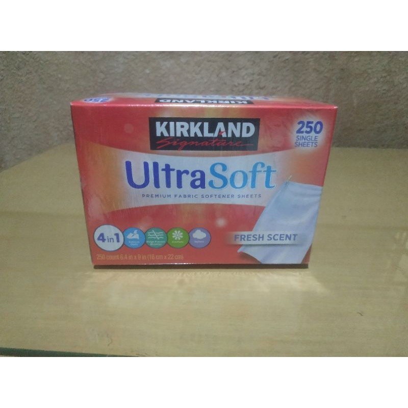 Kirkland Ultrasoft Fabric Softener Dryer Sheets Reshing Scent (250