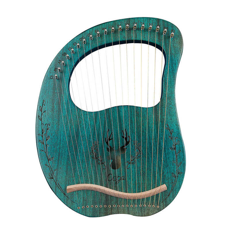 Wooden Lyre 19-String Harp Resonance Box String Instrument Na May ...