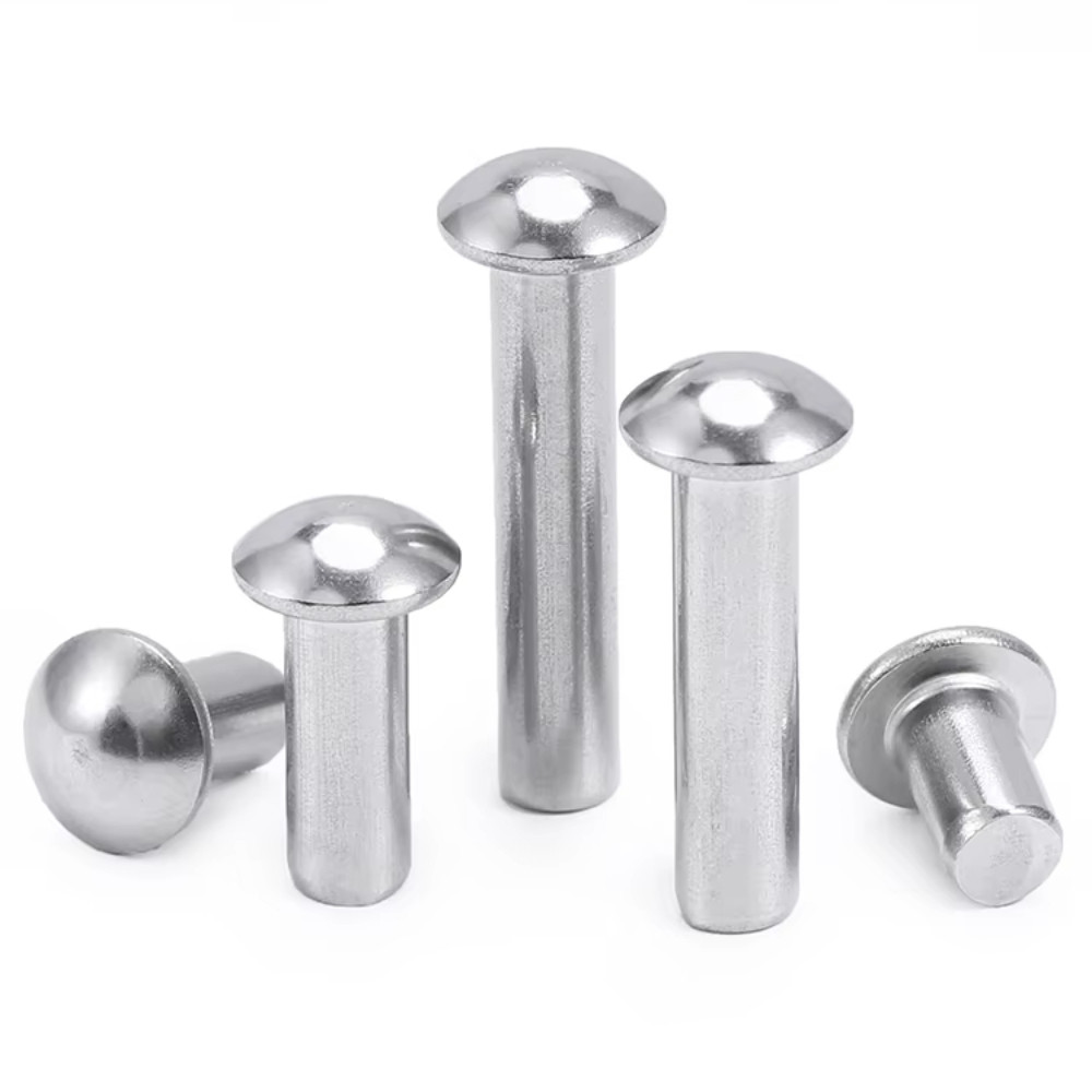 M2 M2.5 M3 M4 M5 304 Stainless Steel GB867 Round Head Rivet Solid Self ...