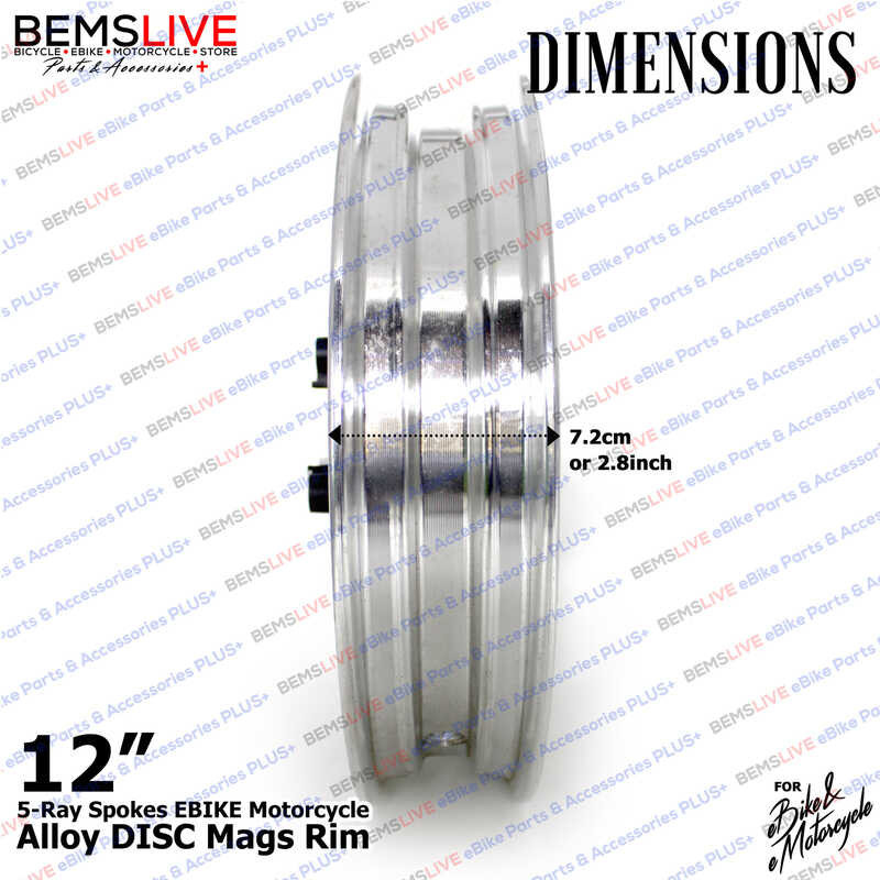 COD 12 Pulgada DISC Mag Mags Rim FULL ALLOY 5-Ray Spokes Design Para Sa ...
