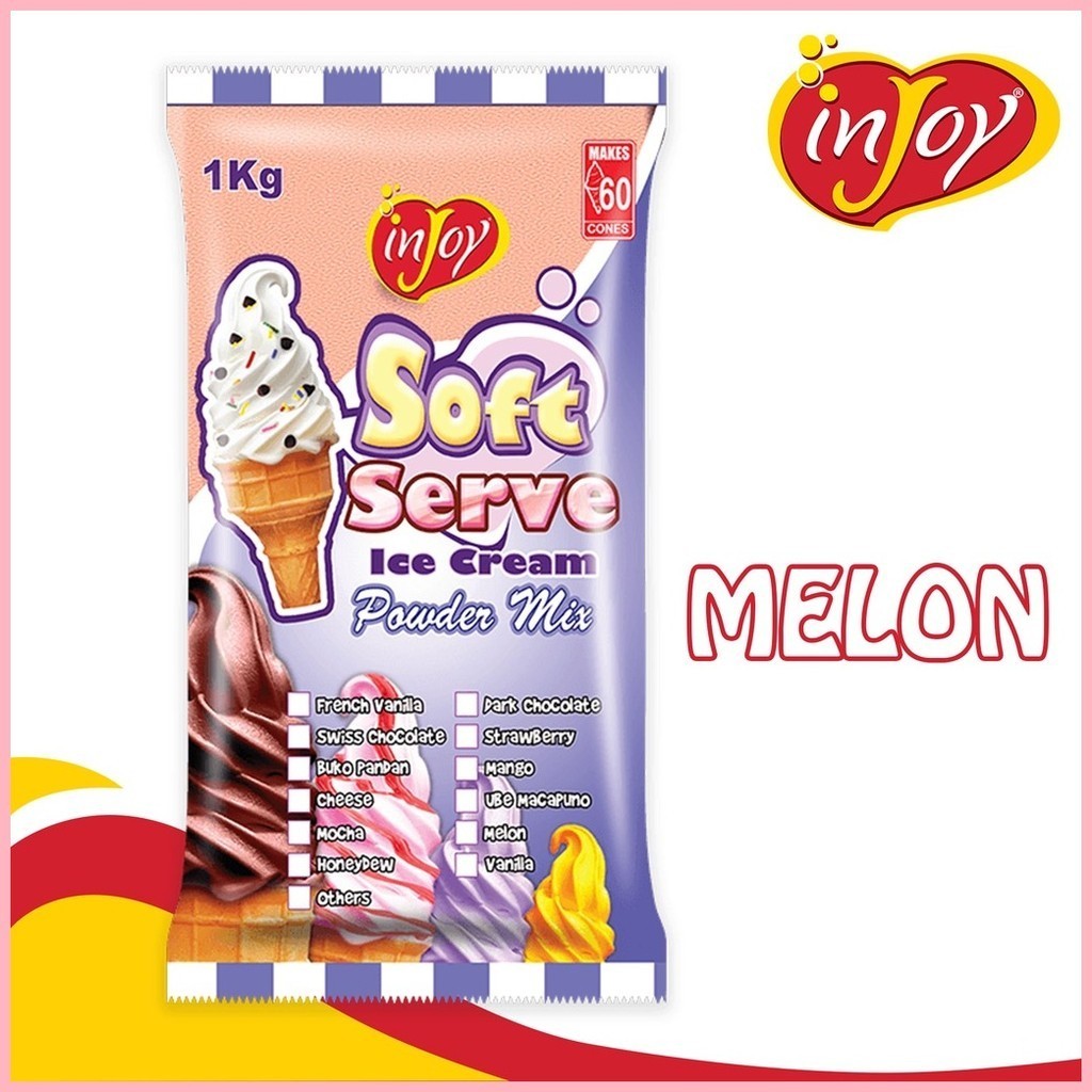 INJOY ICE CREAM] SOFT SERVE ICE CREAM POWDER FOR ICE CREAM MACHINE x1 ...