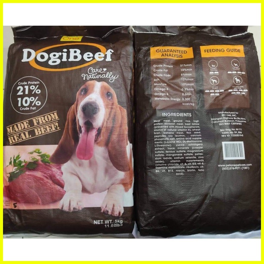 PET ONE DOGIBEEF DOG FOOD 5kg BAG Shopee Philippines