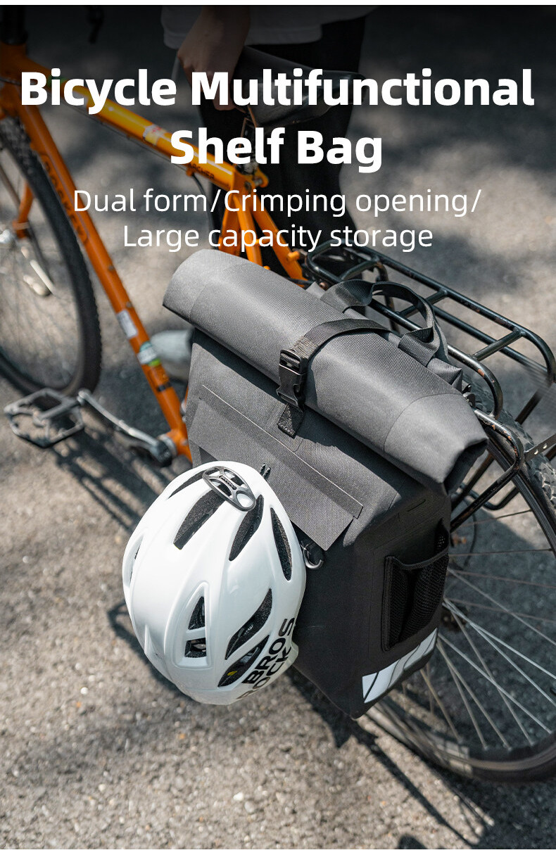 ArcEnCiel Bike Bag Bicycle Panniers Water-Resistant Large Capacity Rack Trunks Rear Seat Carrier Pack - Rain Cover Included