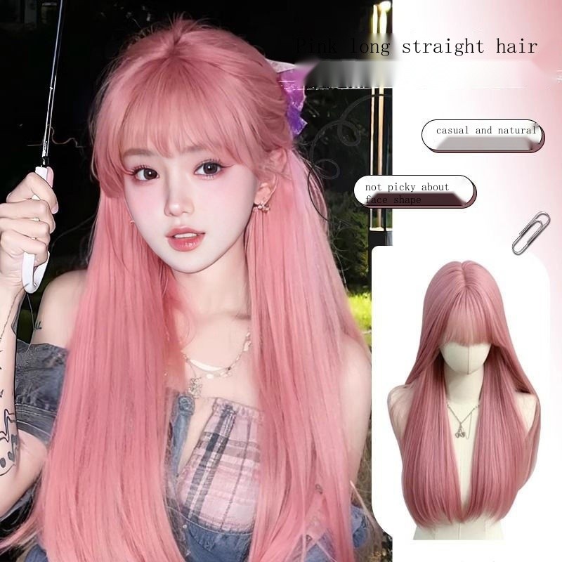 lolita long straight hair wig  KF8405