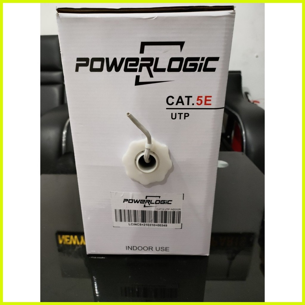 305M PowerLogic UTP Lan Cable Cat5e CCA Indoor White Grey (Cable Only ...
