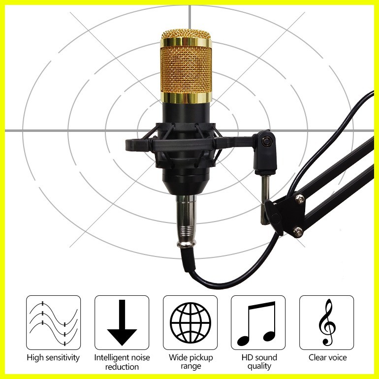 ☢ ∇ [Local Seller]BM800 Microphone Studio Recording Kits Condenser Mic