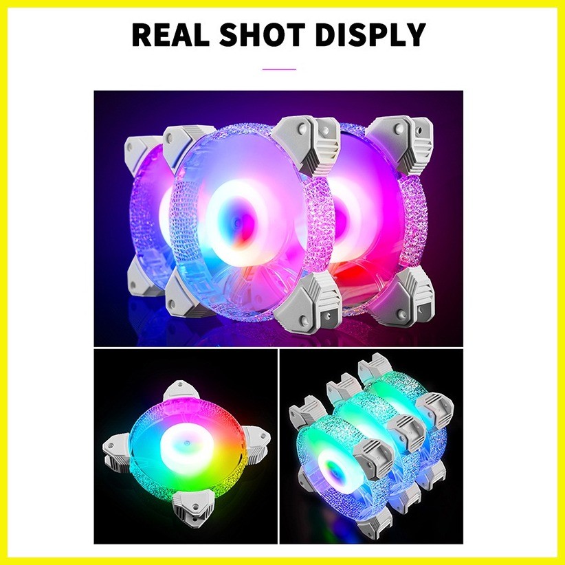 SYCAT S15 PC Fan 6 PIN RGB FAN PC Case FAN 120mm 3 in 1 Kit LED Fan