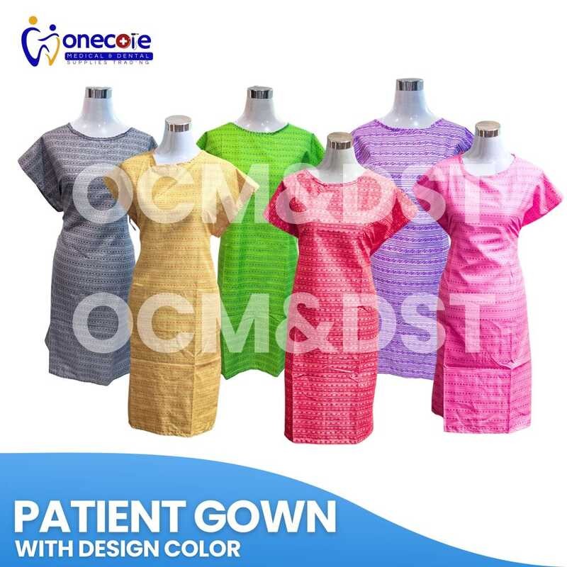 Patient Hospital Gown (Design) |(Free Size - Adult) F3e | Shopee ...