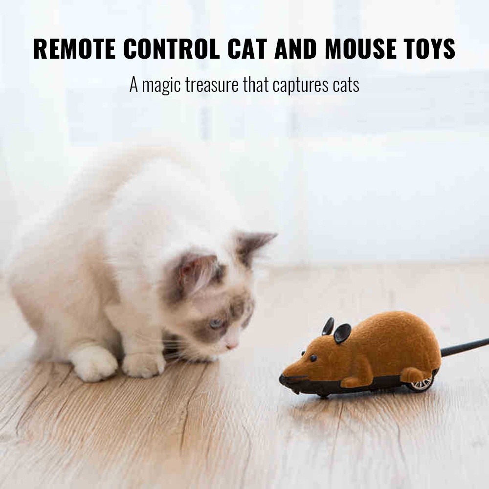 Funny Wireless Remote Control RC Rat Mouse Toy Cat Puppy Interaction ...