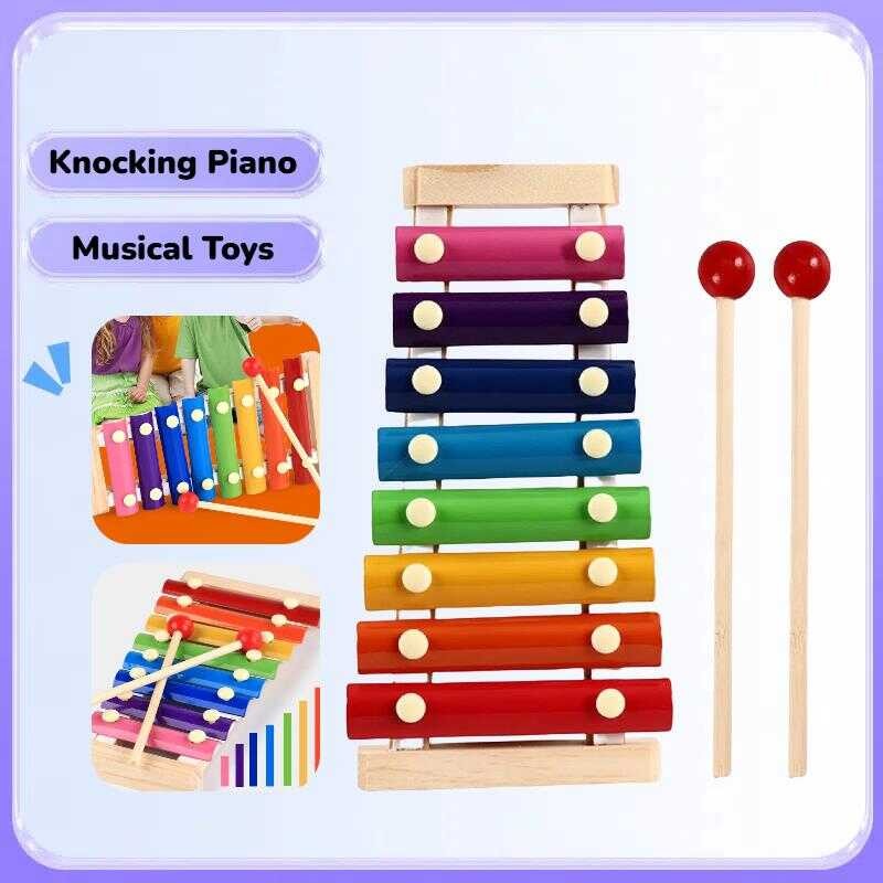 Baby Hand Knock Xylophone Education Beat Instrument Eight-Tone ...