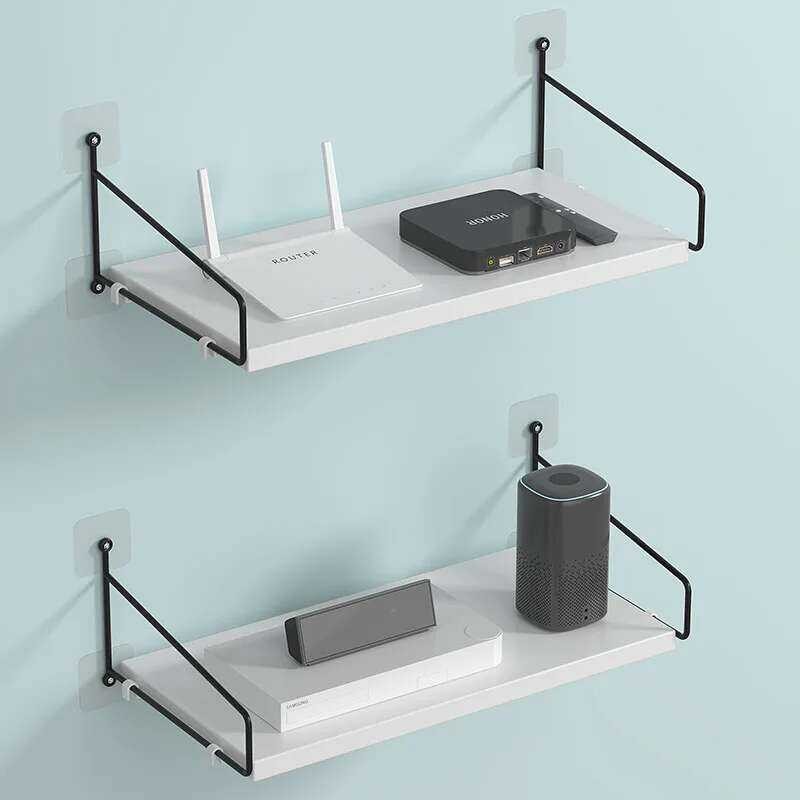 Wall Mounted Shees Nordic Decorative Non Perforated Floating Book Shelf ...