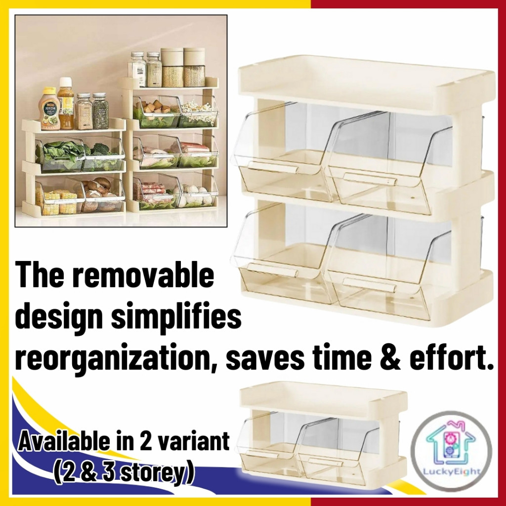 2 O 3 Tier Vertical Tea Bag Storage Shelf Rack Coffee Capsule Holder ...