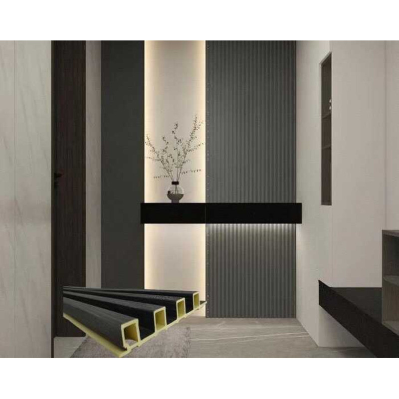 PVC TV Background Wall Pandekorasyon Gusset Plastic Wood Grille ...