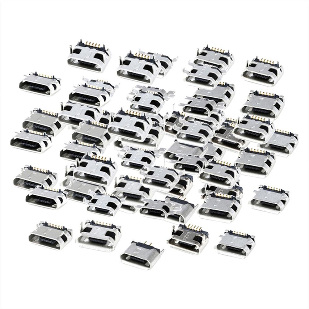 240Pcs Commonly Micro USB Socket Data Sync Micro USB Female Port 5 Pins ...