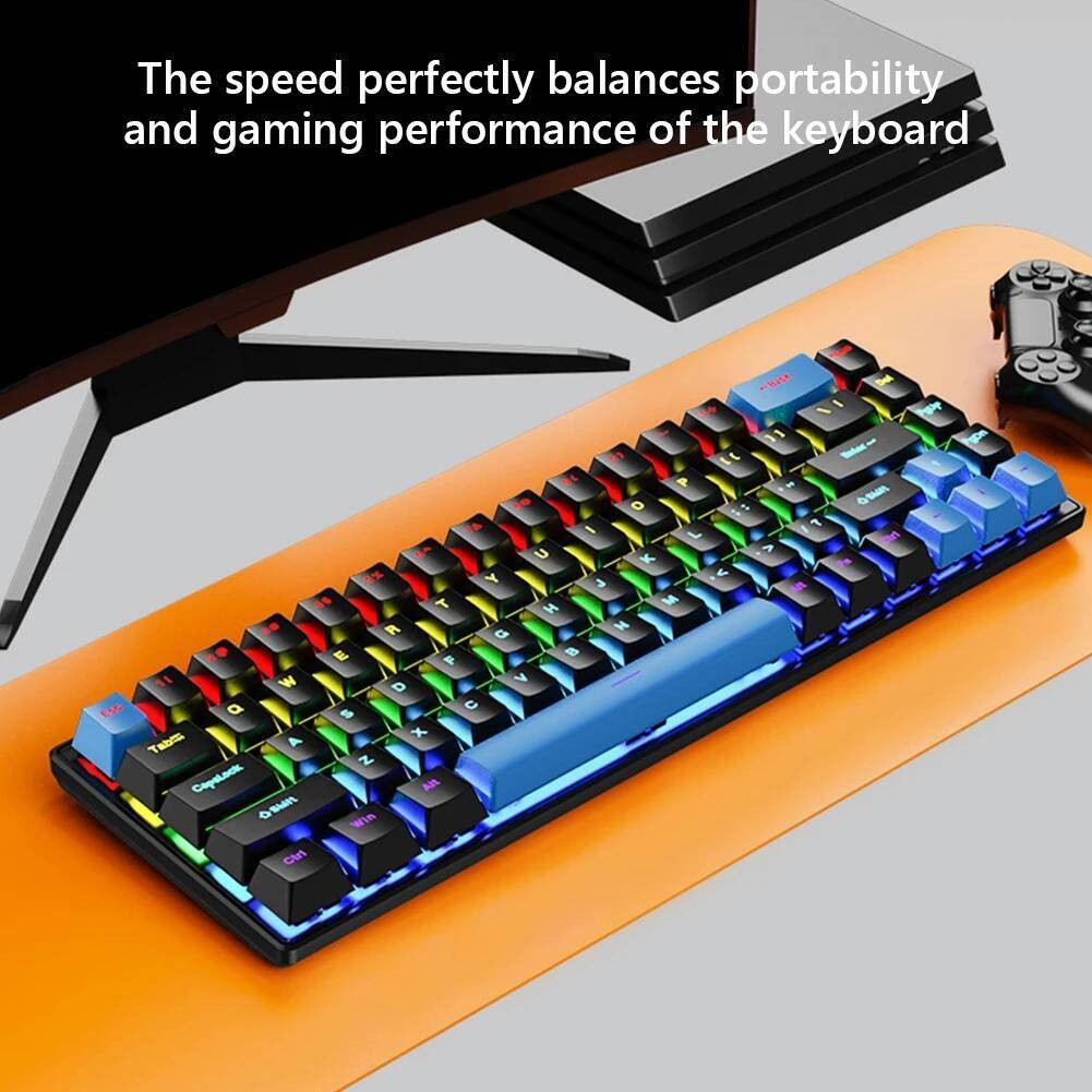 Gaming Wired 68 Keys RGB Computer Mechanical Keyboard for Win//PC ...