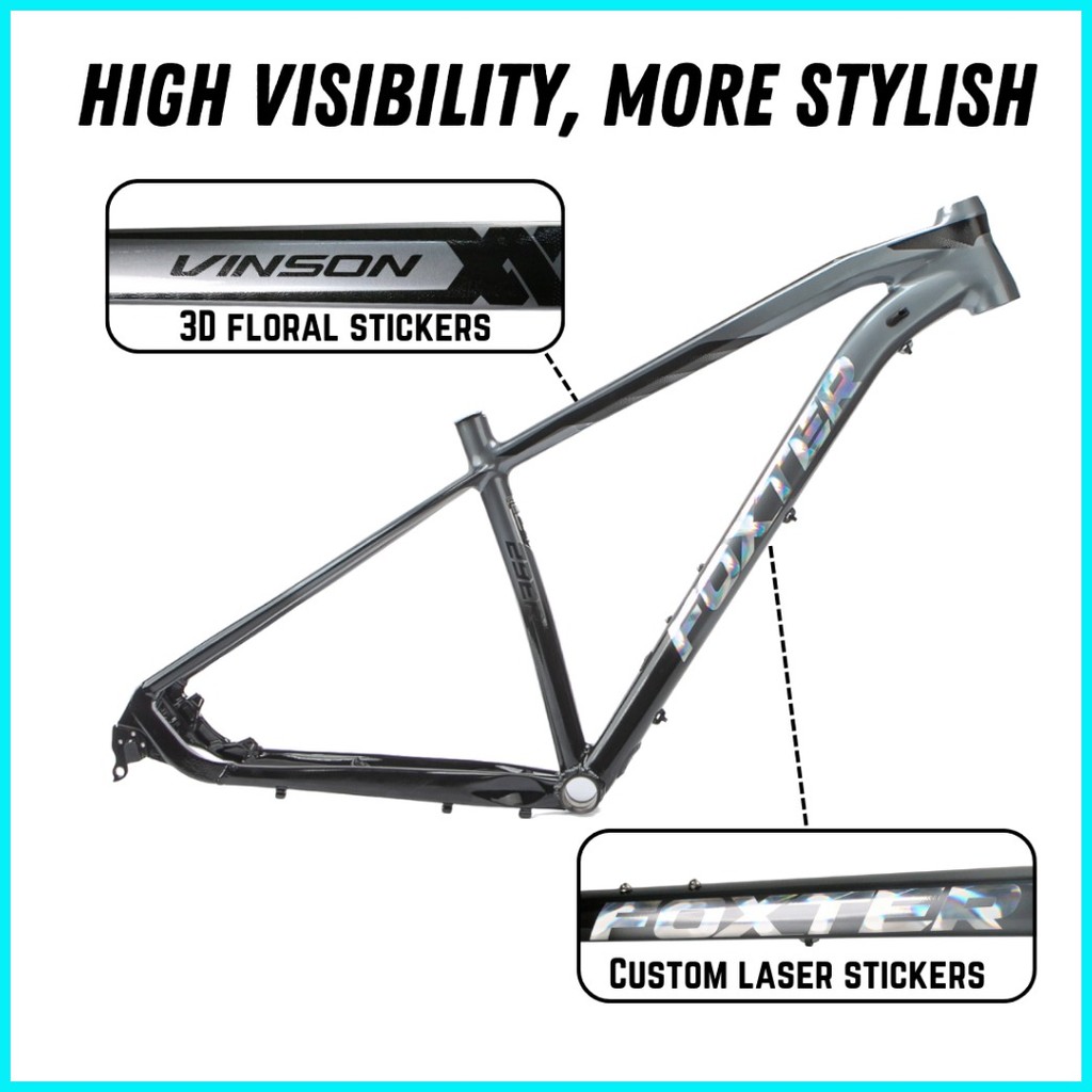FOXTER Vinson FRAME - ALUMINUM ALLOY Mountain Bike Frame 27.5 Medium ...