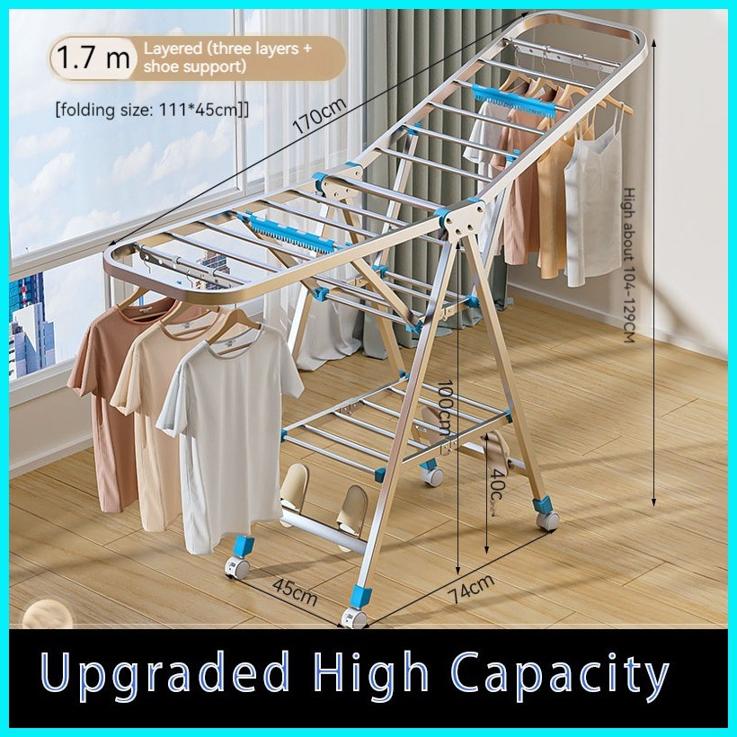 Foldable Sampayan Heavy Duty Stainless Outdoor Indoor Foldable Drying ...