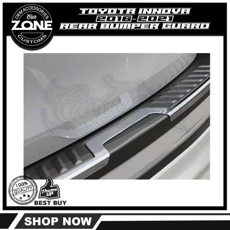 Toyota Innova 2016-2021 FITT Rear Bumper Guard/ Rear Stepsill (Black ...