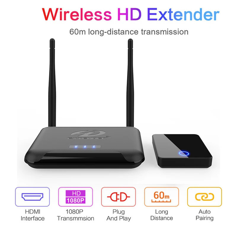 1080p 60hz Wireless Audio Video Transmitter Receiver 60m HDMI Extender