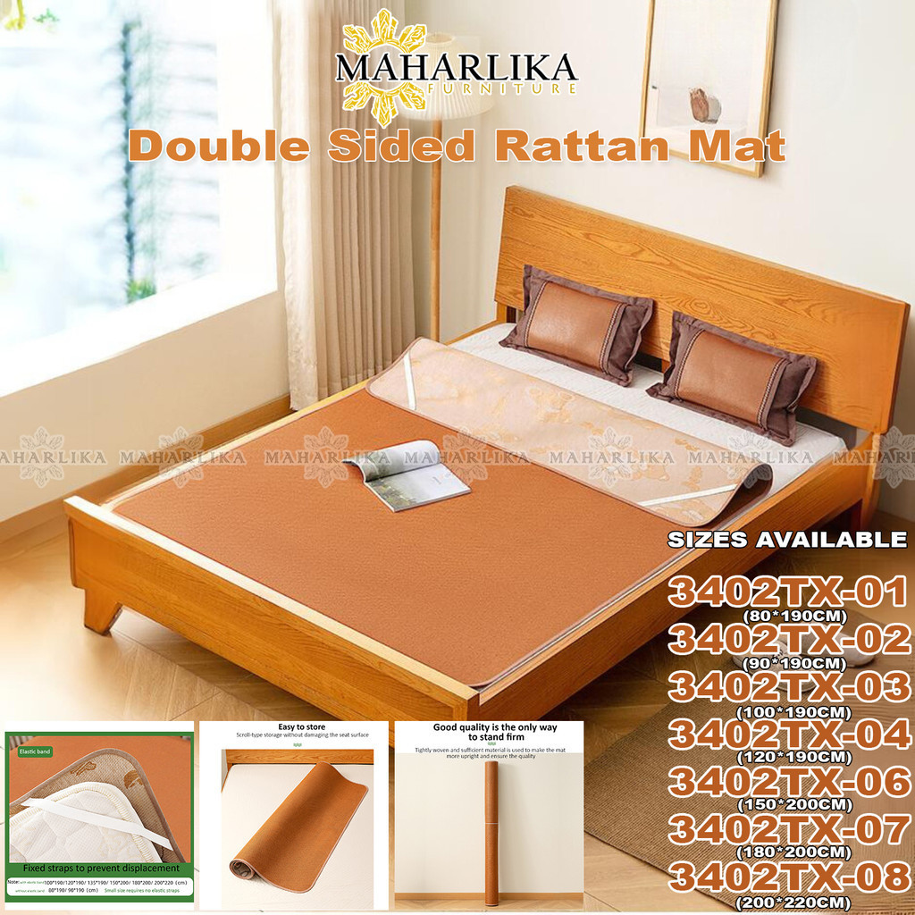 Maharlika 3402 Double-Sided Bamboo Rattan Mats Summer Household Ice ...