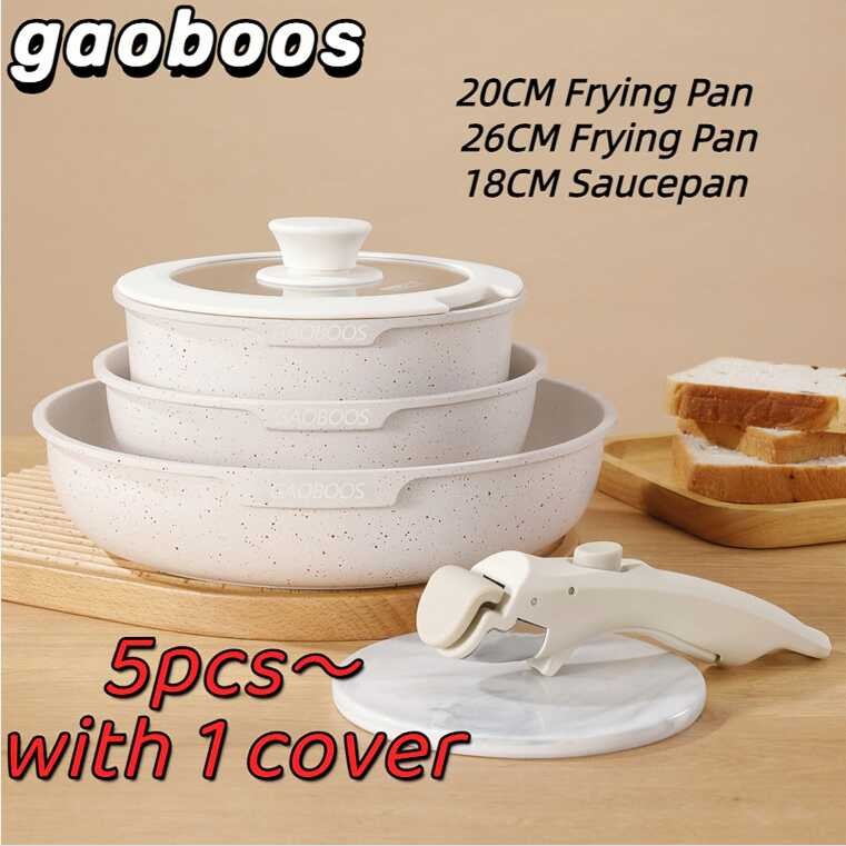 Stoneware GAOBOOS Cookware Set Kitchen Frying Pan Non Stick Original ...