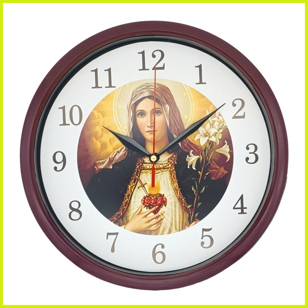 2A Wall Clock Religious Catholic Design Big Numbers Jesus Mary (AP4034N ...