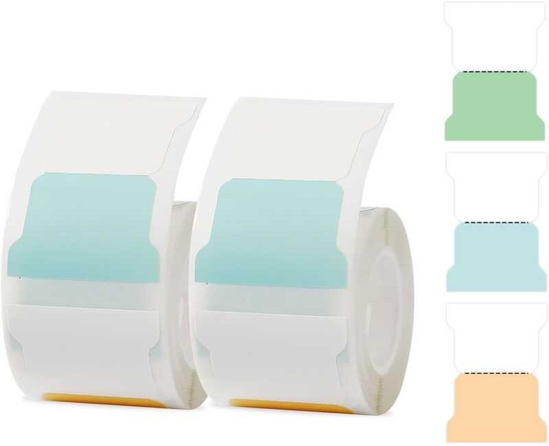 rolls of 2 adhesive index labels, with the ability to reattach file ...