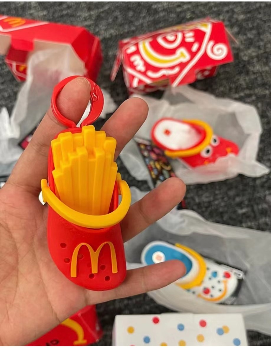 New 2024 Mcdonalds Crocs Happy Meal Mcdo Crocs Keychain Crocs Toy 