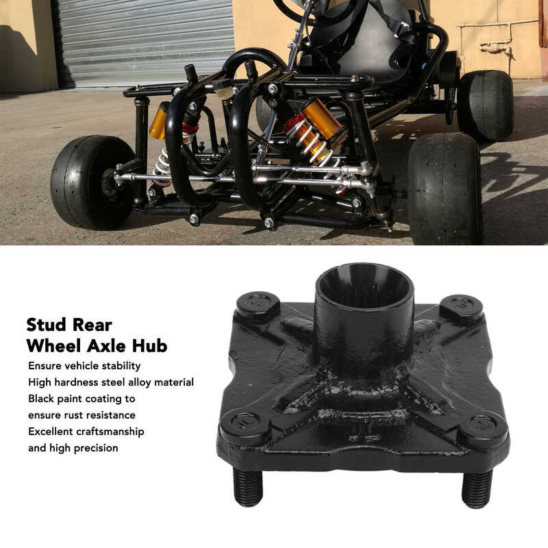 Stud Axle 24T 22Mm ATV Rear Wheel Hub High Hardness Black Paint Coating