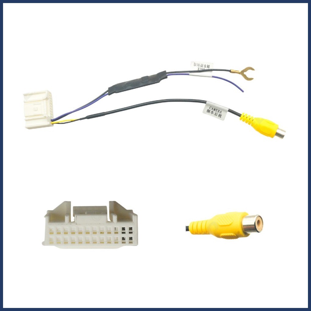 20-pin Reverse Camera Video Input Adapter Wiring Cable Use For Toyota ...