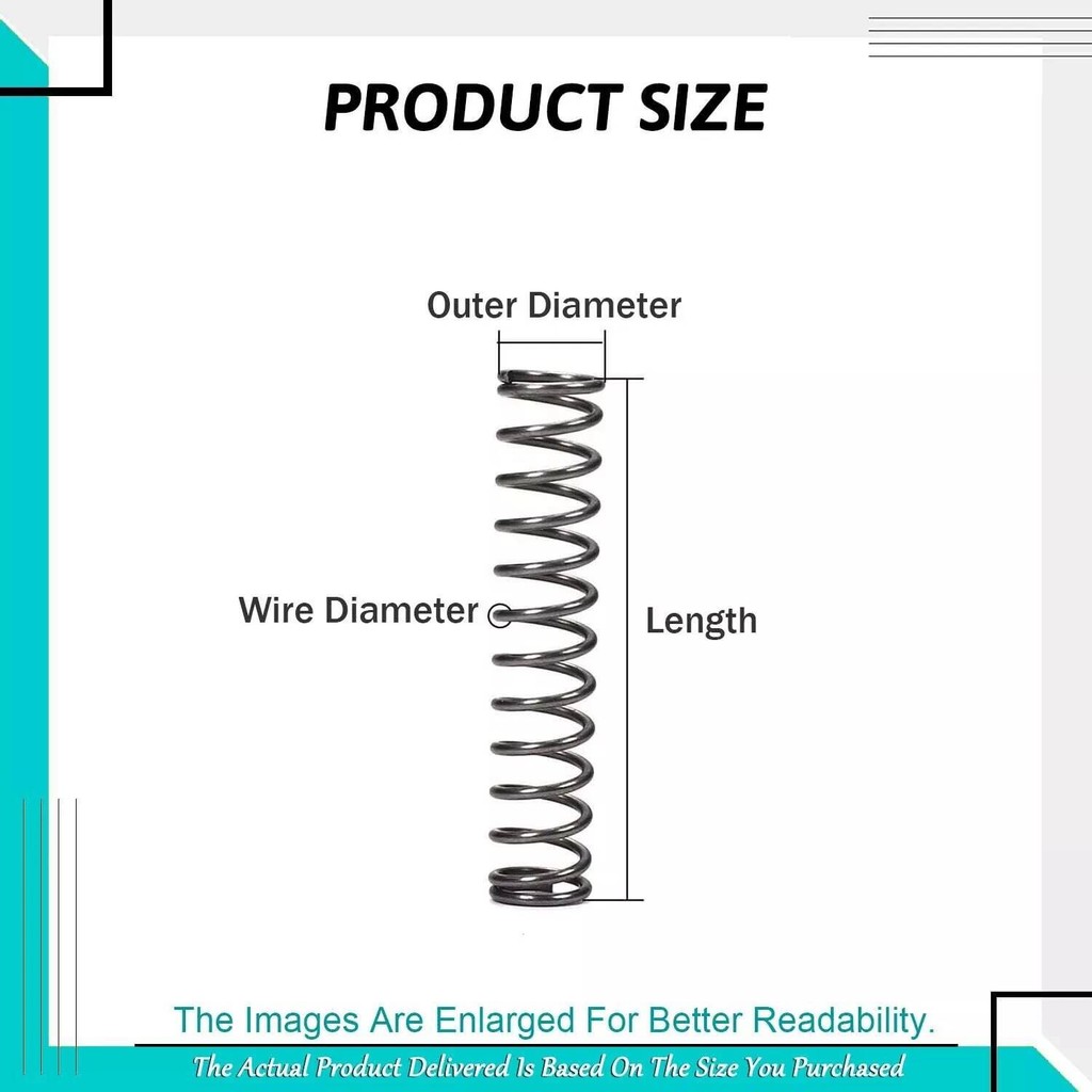 Wire 10pcs/Lot Dia 0.2mm 0.3mm Compression Spring Steel OD 1.5mm - 8mm ...