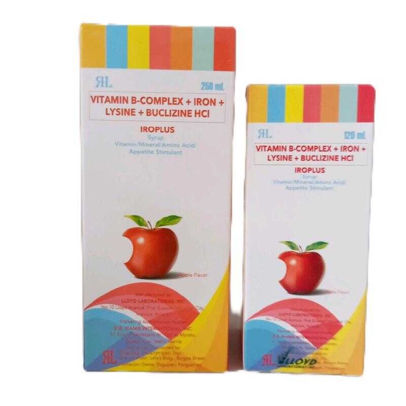 IROPLUS VITAMIN B-Complex+Iron+Lysine/Pampataba Supplement Syrup ...