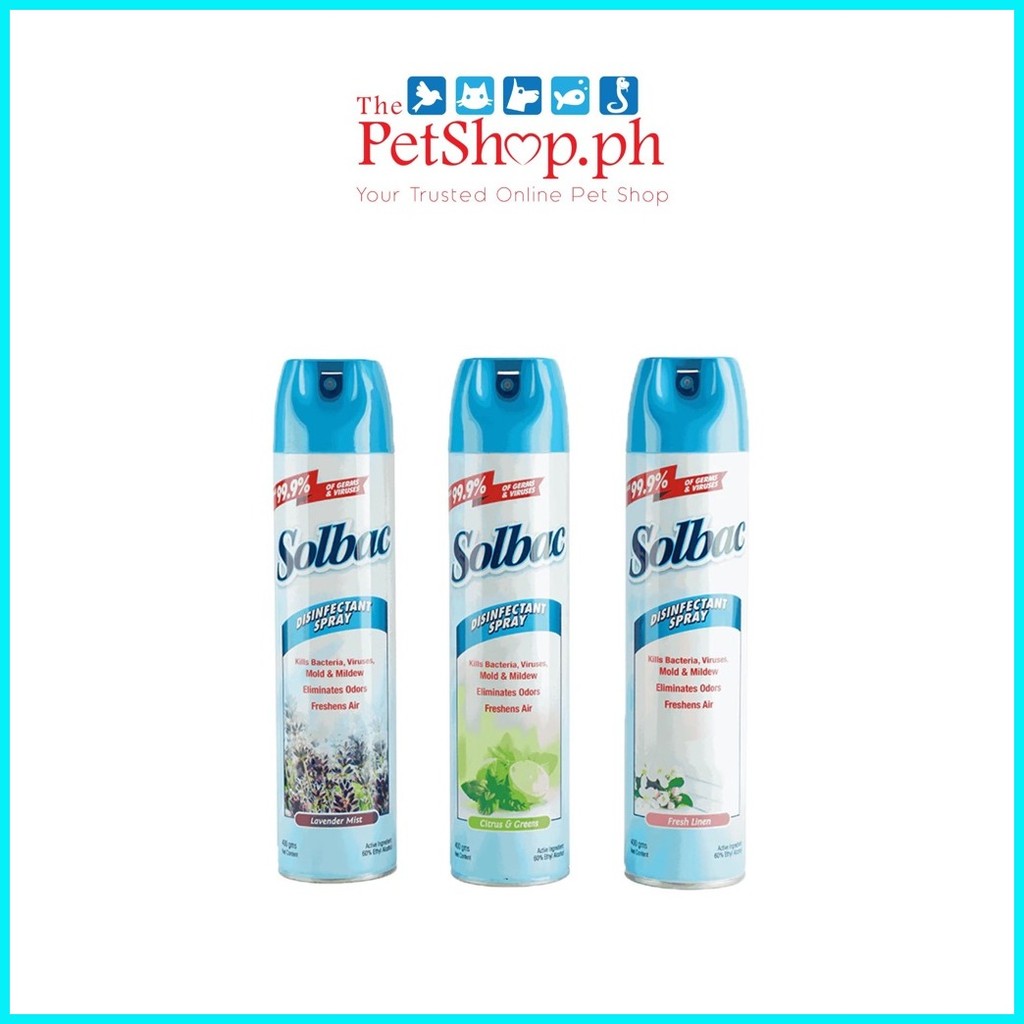 Solbac Disinfectant Spray 400g | Shopee Philippines