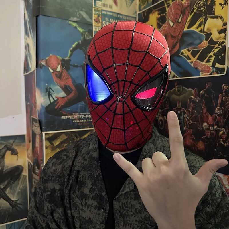 Spider-Man Venom Cosplay Moving Eyes Electronic 3D e Mask Spider Man 1: ...
