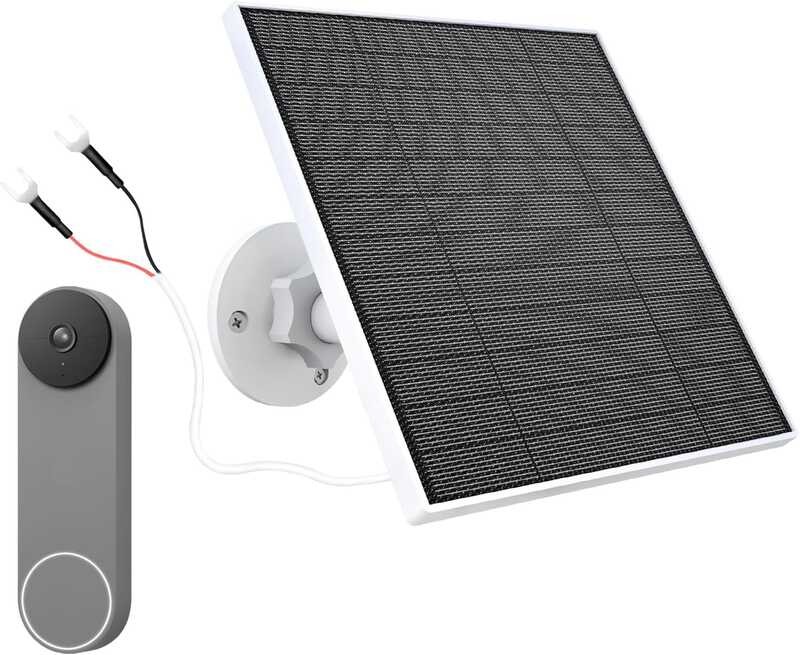 5W for Doorbell, Compatible Google (Battery), Nest Doorbell Solar Panel