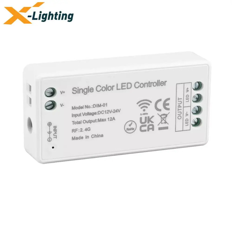 DC12-24V 4 Zone 2.4G RF RGBW RGB CCT Single Color LED Controller Touch ...