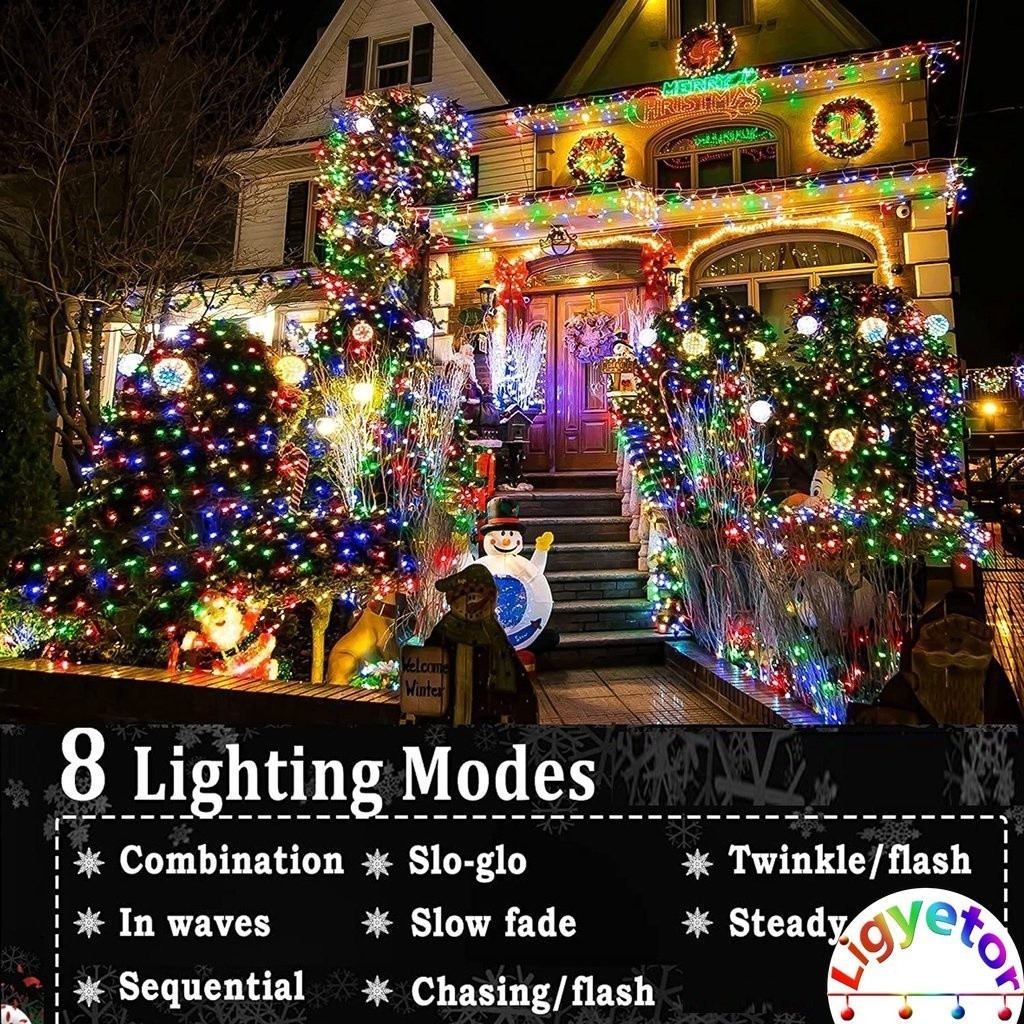 Ligyetor LED Mesh Light LED Curtain Light Outdoor Waterproof Garden