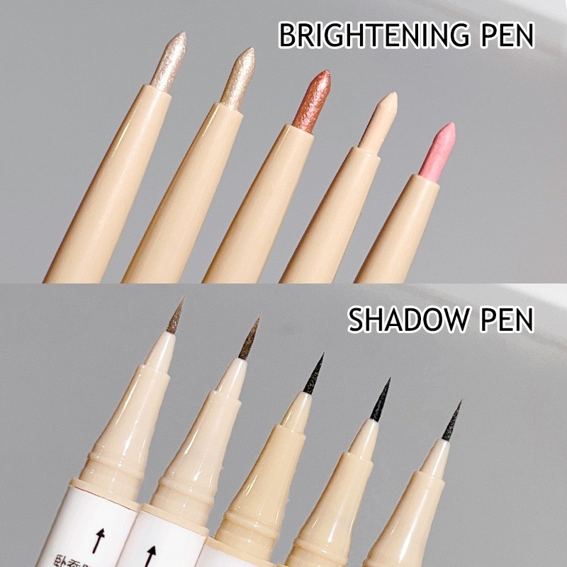 Double-Headed Lying Silkworm Pen Outline Shadow Pen Matte Natural ...