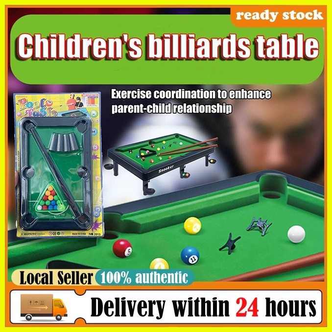 ☪ ♧ Pool Table Game Set ng Mga Laruang Pambata Mini Billiard Ball