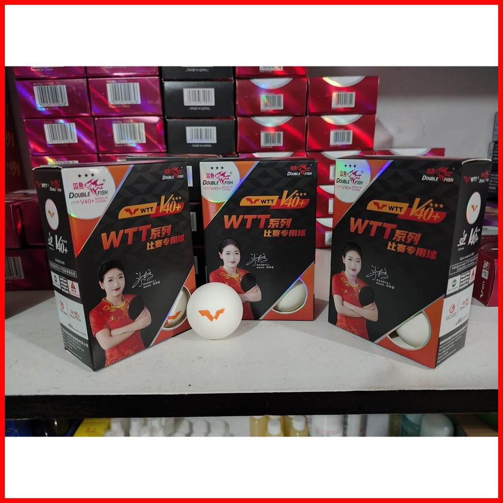 1box table tennis balls Doublefish WTT V40+ Table tennis balls 1box