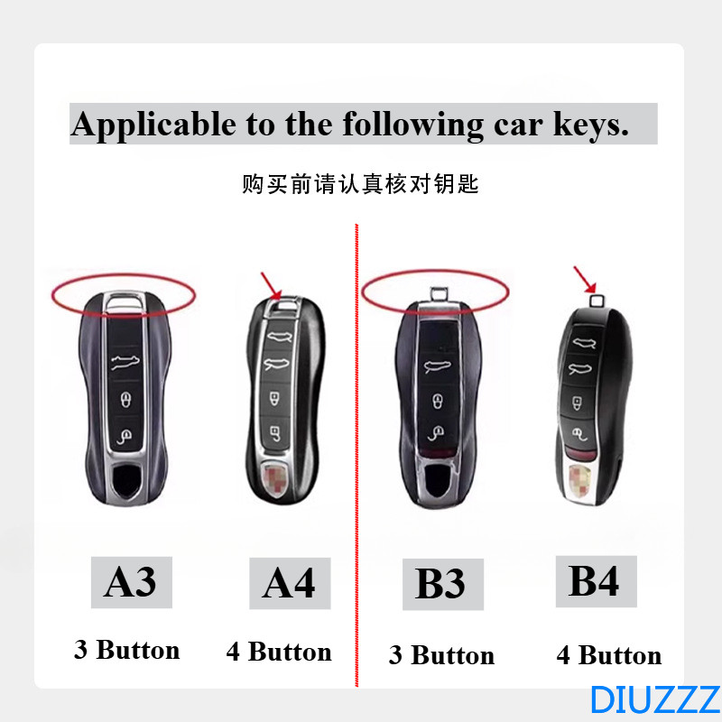 Car Key Case Cover For Porsche Panamera Cayenne Macan 718 Cayman ...